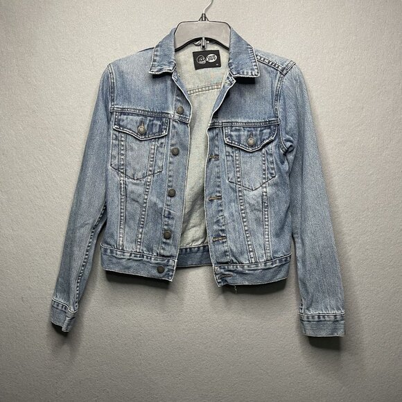 Cheap Monday Vital Blue Denim Jacket Heavy Worn XS - Picture 1 of 6